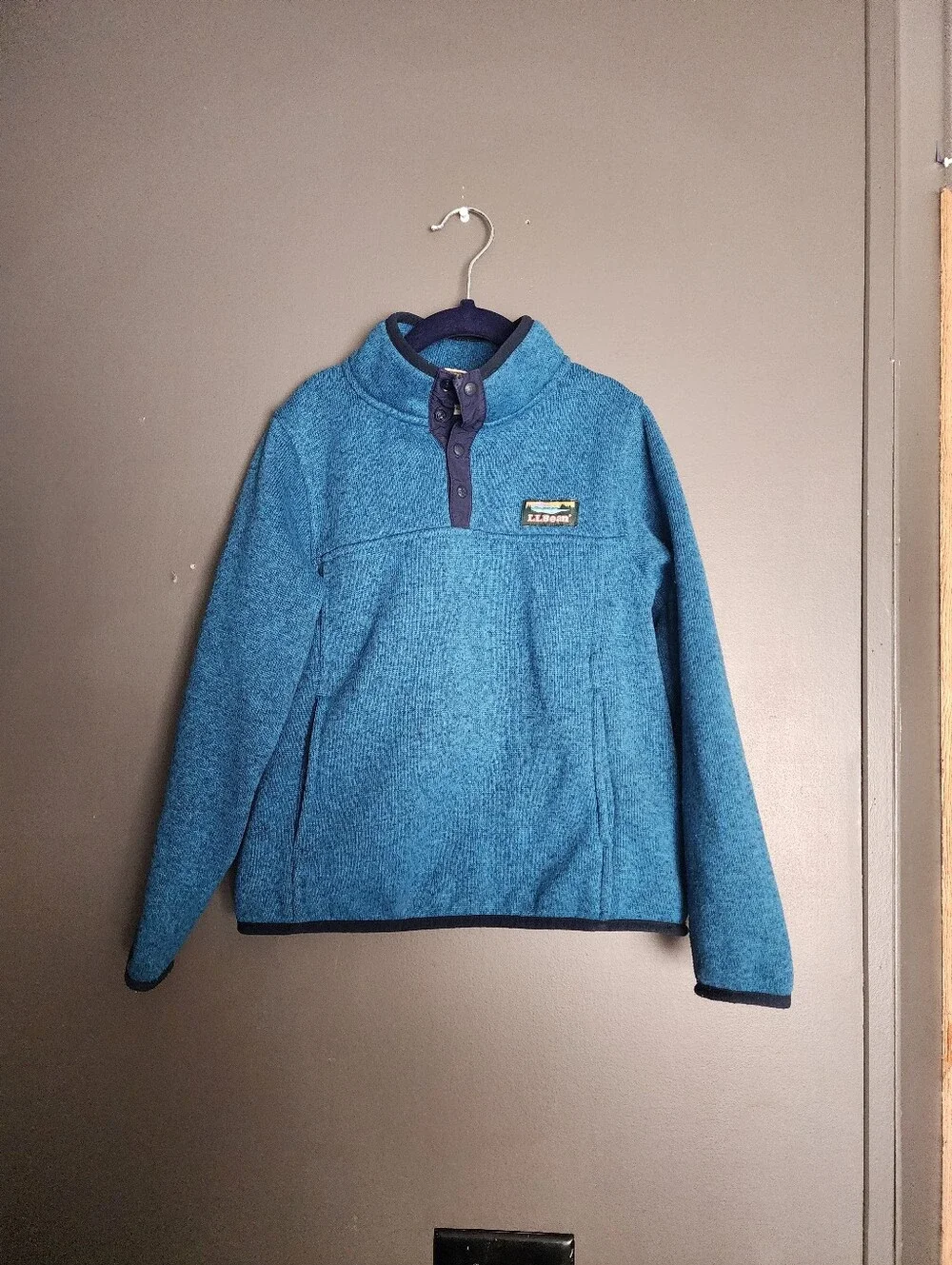 L.L. Bean kids pullover fleece sweater jacket size 6x / 7
